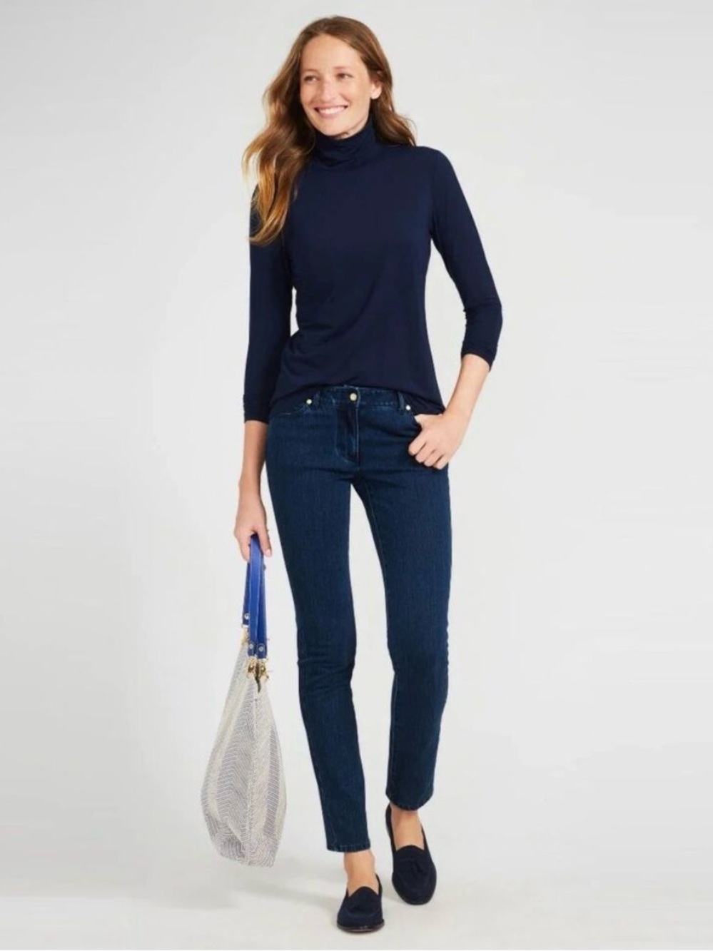 J. McLaughlin Women's Straight Leg Jeans - Dark Blue